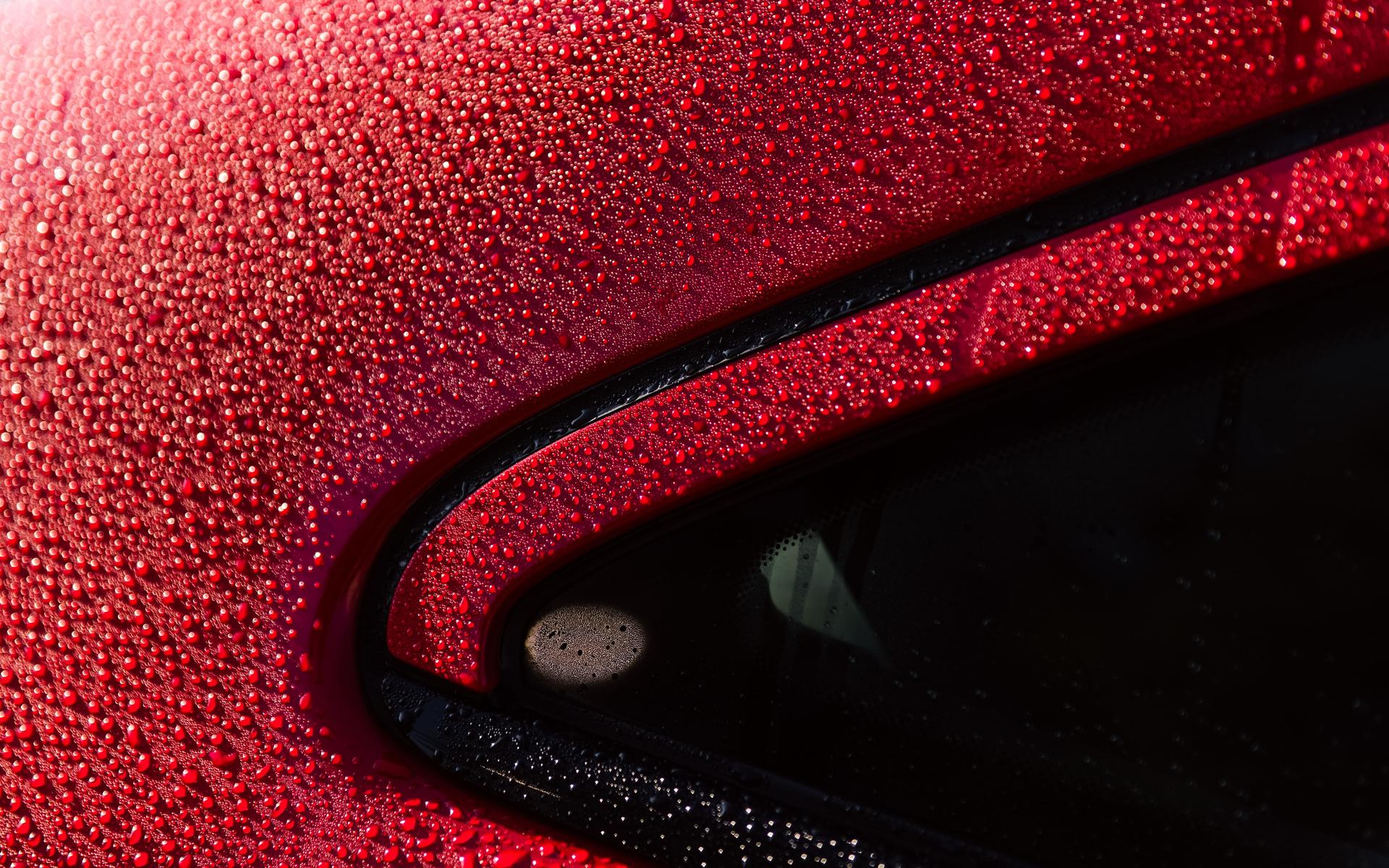Water droplet on the car