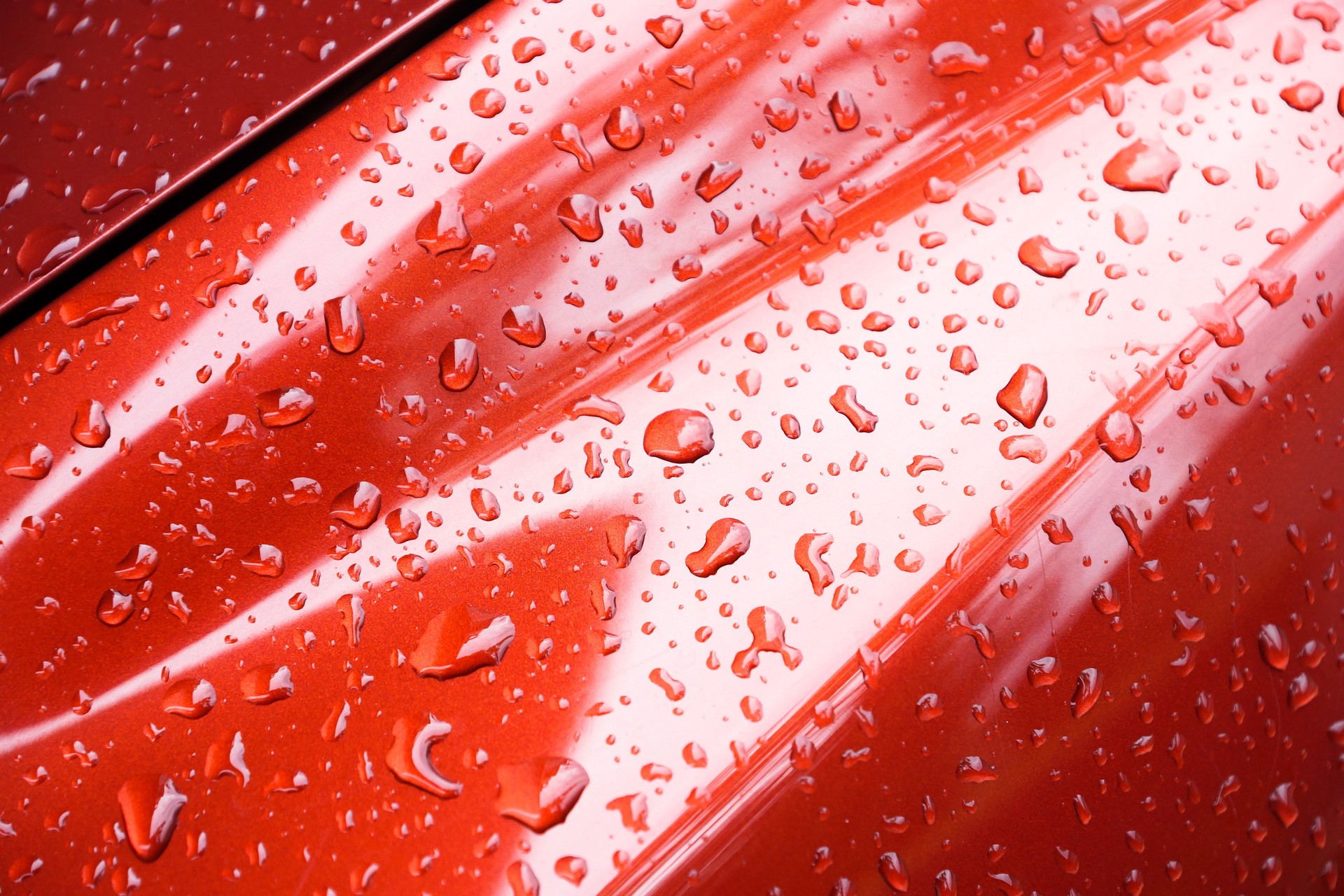 Water drops on car surface