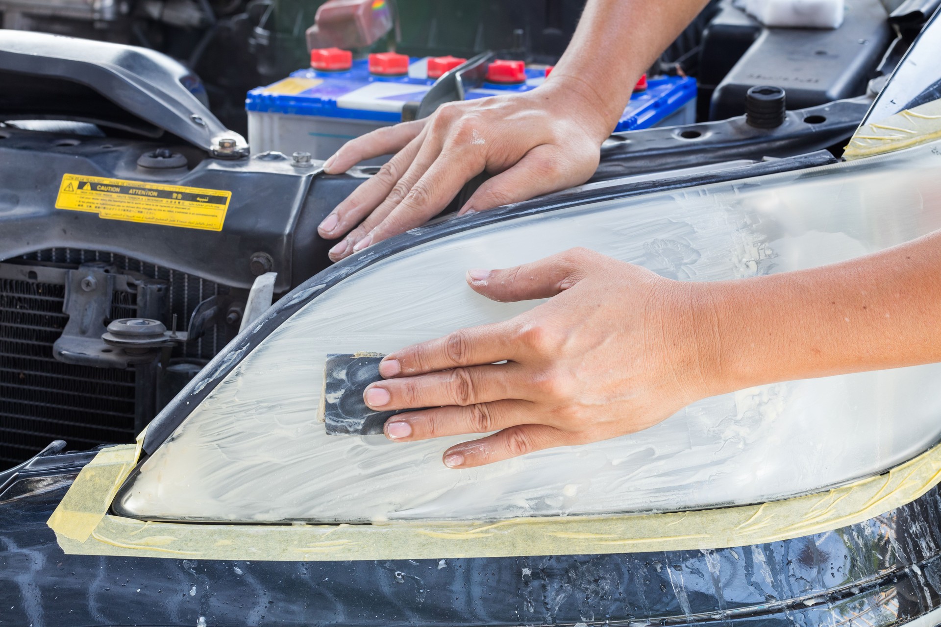 Car lamp polishing
